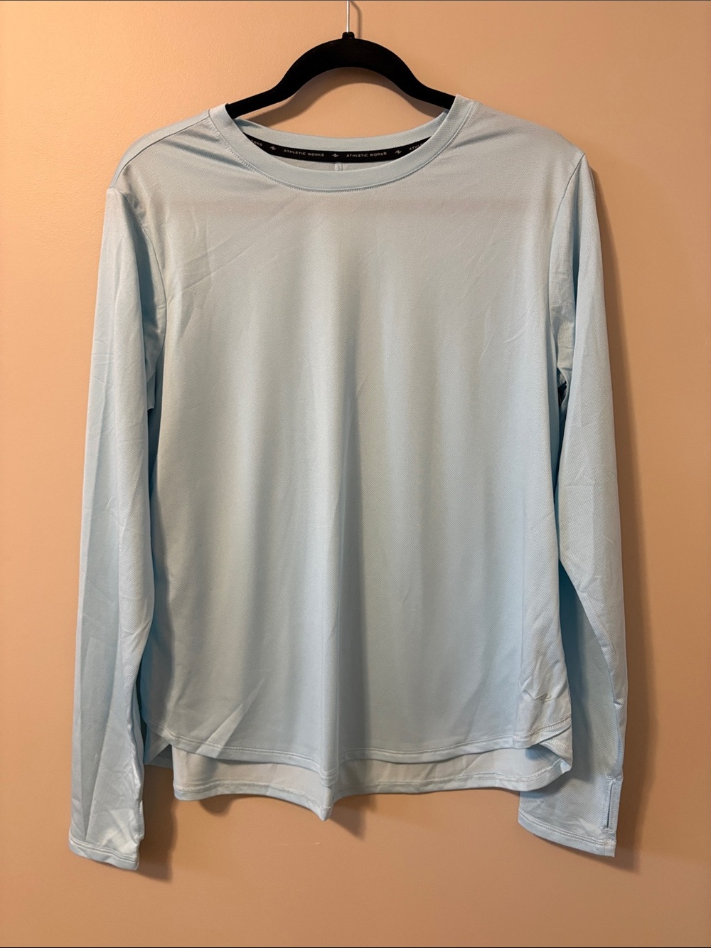 Athletic Works Light Blue Long Sleeve Crew Tee
